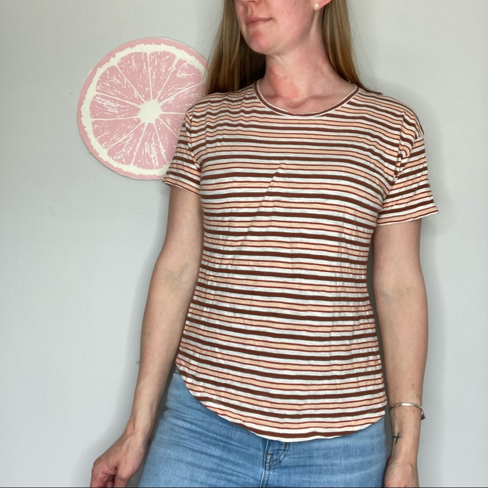 Madewell striped crewneck short sleeve tee small